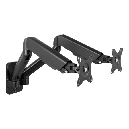 Deltaco ARM-0361 Supporti a parete per TV 81,3 cm [32] Nero (DELTACO Office, Dual wall, gas spring,)