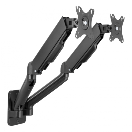 Deltaco ARM-0361 Supporti a parete per TV 81,3 cm [32] Nero (DELTACO Office, Dual wall, gas spring,)