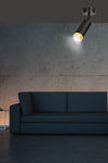 Faretto Orientabile 1 Luce Hiro A Cilindro In Acciaio Bianco E Cromo