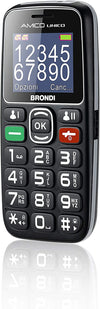 brondi amico unico telefono cellulare  nero