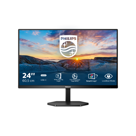 PHILIPS MONITOR 23,8 LED IPS 16:9 FHD 300 CDM, USB-C HUB, HDMI, MULTIMEDIALE,