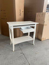 MOBILI 2G - SCRIVANIA 1 CASSETTO LEGNO SHABBY BIANCO ANTICATO 85x49x79