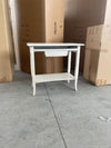 MOBILI 2G - SCRIVANIA 1 CASSETTO LEGNO SHABBY BIANCO ANTICATO 85x49x79