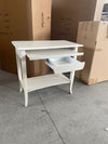 MOBILI 2G - SCRIVANIA 1 CASSETTO LEGNO SHABBY BIANCO ANTICATO 85x49x79
