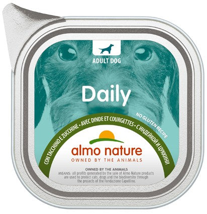 Almo Nature Daily Vaschetta gusto Tacchino e Zucchine per Cani Adulti
