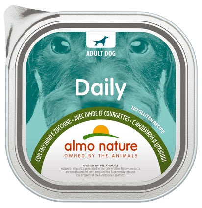 Almo Nature Daily Vaschetta gusto Tacchino e Zucchine per Cani Adulti