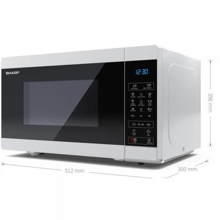 SHARP YC-MG81E-W - FORNO A MICROONDE 28L - 900W - CONTROLLO DIGITALE - GRILL - 11 LIVELLI DI POTENZA - WHITE