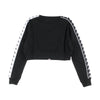 KAPPA Felpa Girocollo Corta Donna Banda Ays Black/white da donna