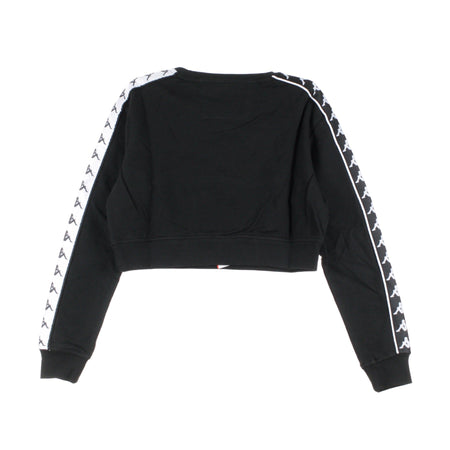 KAPPA Felpa Girocollo Corta Donna Banda Ays Black/white da donna