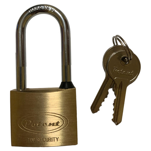 Lucchetto Ad Arco Lungo 30Mm Acciaio Cromato Metalplus