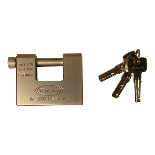 Lucchetto Monoblocco Per Serrande Acciaio Temprato Metalplus