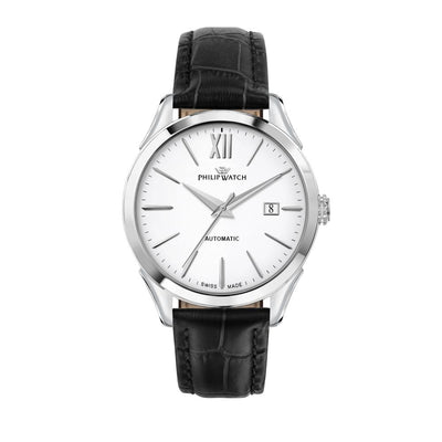 Orologio PHILIP WATCH uomo Roma Automatico pelle nero / bianco