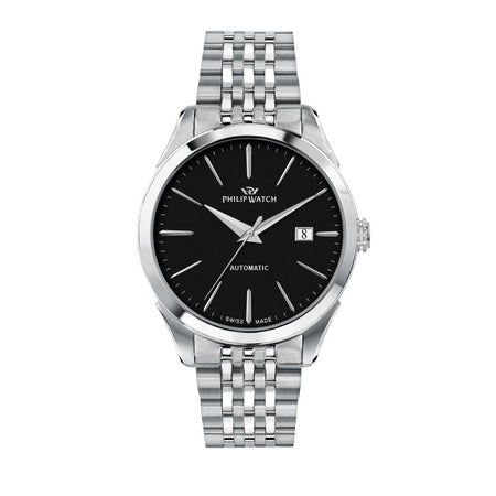 Orologio PHILIP WATCH uomo Roma automatico data acciaio / nero