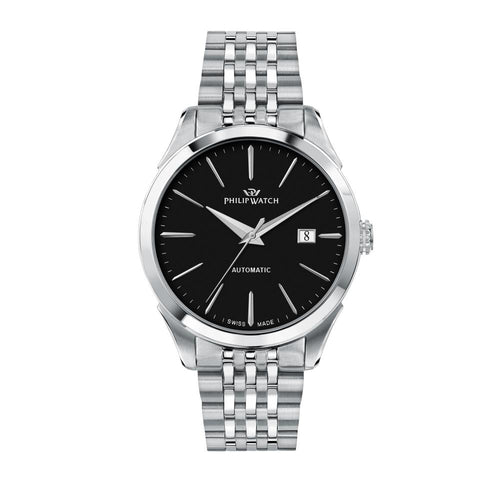 Orologio PHILIP WATCH uomo Roma automatico data acciaio / nero