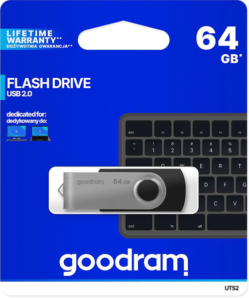 Chiavetta/Pendrive USB Goodram Twister 64GB nera USB 2.0