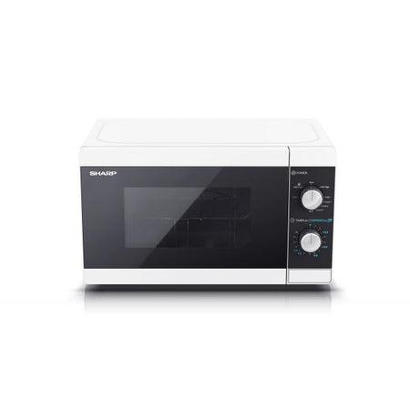SHARP YC-MG01E-W - FORNO A MICROONDE 20L - 800W - CONTROLLO ANALOGICO - GRILL - 5 LIVELLI DI POTENZA - BIANCO