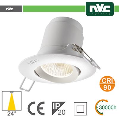 Faro direzionabile LED IP20 9W 4000K 700LM 24º FORO:95mm