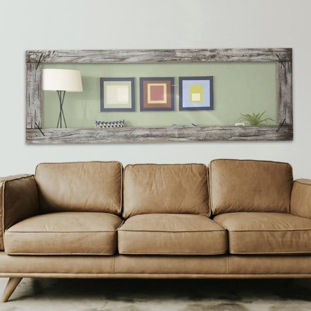 Biscottini Specchio da parete in legno massello RUSTICO GRANDE effetto antico dipinto
