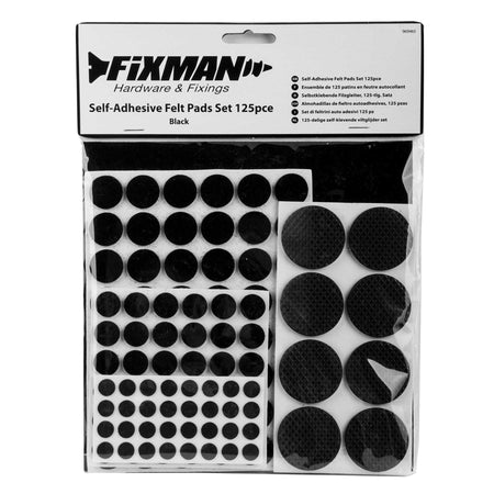 Set tamponi autoadesivi 125 p.zi per protezione di pavimenti, armadi,cassetti ecc. fixman Fixman