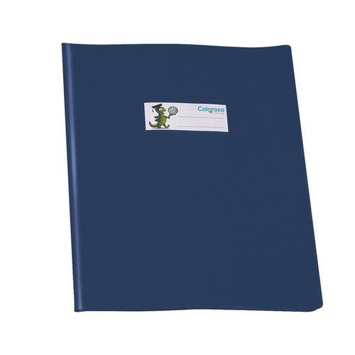 Copriquaderno Pvc Lucido Coprente Greenline A5 C/Alette Blu Riplast