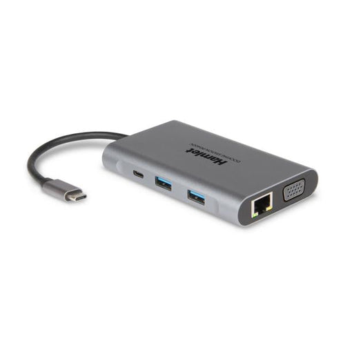 Docking Station Universale per Notebook PD400V 4x USB 3.2 / HDMI / VGA per Dual Display 4K Grigio + Power Delivery 85W
