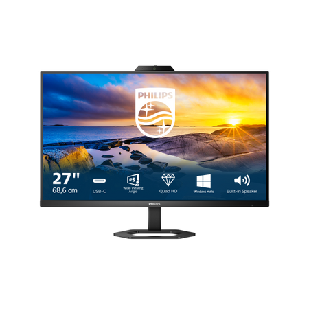 PHILIPS MONITOR 27 LED IPS 16:9 QHD 1MS 300 CDM, HDMI / DP PIVOT, USB-C, WEBCAM, MULTIMEDIALE