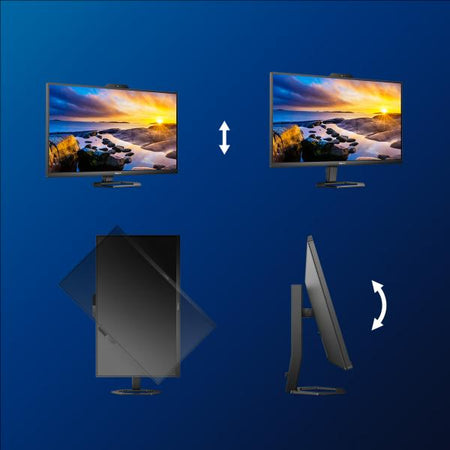 PHILIPS MONITOR 27 LED IPS 16:9 QHD 1MS 300 CDM, HDMI / DP PIVOT, USB-C, WEBCAM, MULTIMEDIALE