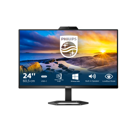 PHILIPS MONITOR 23,8 LED IPS 16:9 FHD 1MS 300 CDM, HDMI/DP, PIVOT, USB-C, WEBCAM, MULTIMEDIALE