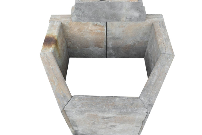 Biscottini Fontana da Giardino a Muro Biscottini in Pietra Naturale 80x70x100 Arredo