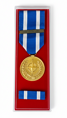 Isaf Afghanistan NATO - Nastro / nastrino / medaglia