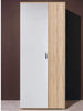 SC1 scarpiera ingresso moderna bianca 2 ante legno salvaspazio armadio bianco marrone rovere