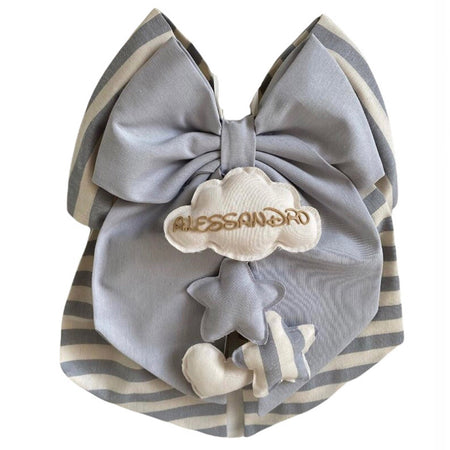 Fiocco nascita in cotone personalizzabile fatto a mano 35 x h 40 cm "Made in Italy"
