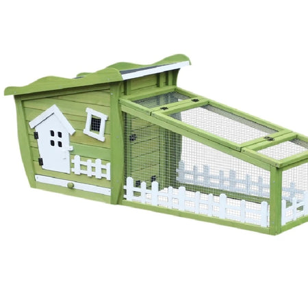 Gabbia Conigliera per Piccoli animali in legno Tetto Impermeabile 152x62x64cm