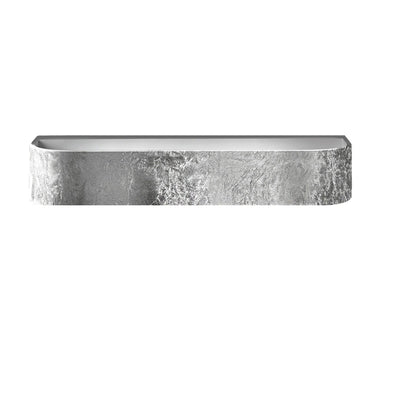 Applique moderno Promoingross HANDLES A22 SF LED metallo foglia argento lampada parete monoemissione
