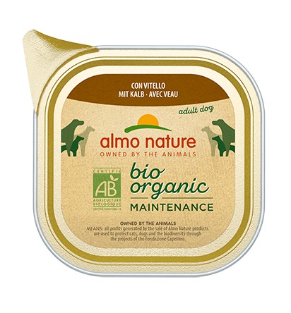 Almo Nature Bio Organic Maintenance Vaschetta gusto Vitello per Cani Adulti