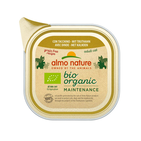 Almo Nature Bio Organic Maintenance Vaschetta gusto Tacchino per Gatti Adulti 85gr