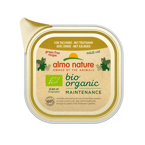 Almo Nature Bio Organic Maintenance Vaschetta gusto Tacchino per Gatti Adulti 85gr