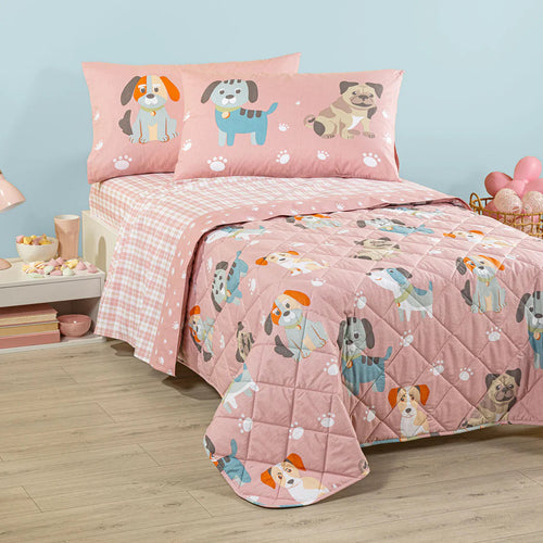 Copriletto Trapuntato Cuccioli ! Caleffi in Cotone - Unica Dreaming