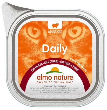 Almo Nature Daily Vaschetta gusto Anatra per Gatti Adulti 100gr