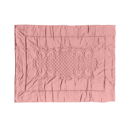 Plaid Arredo 140 x 180 cm in Raso di puro cotone Cipria - Vanita di raso