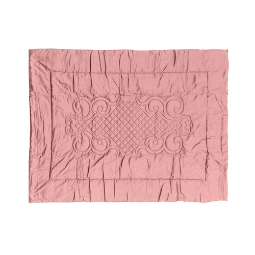 Plaid Arredo 140 x 180 cm in Raso di puro cotone Cipria - Vanita di raso
