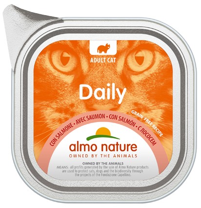 Almo Nature Daily Vaschetta gusto Salmone Gatti Adulti 100gr