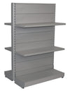 Scaffale in metallo verniciato alluminio per arredo negozi cm. 97x30x140h