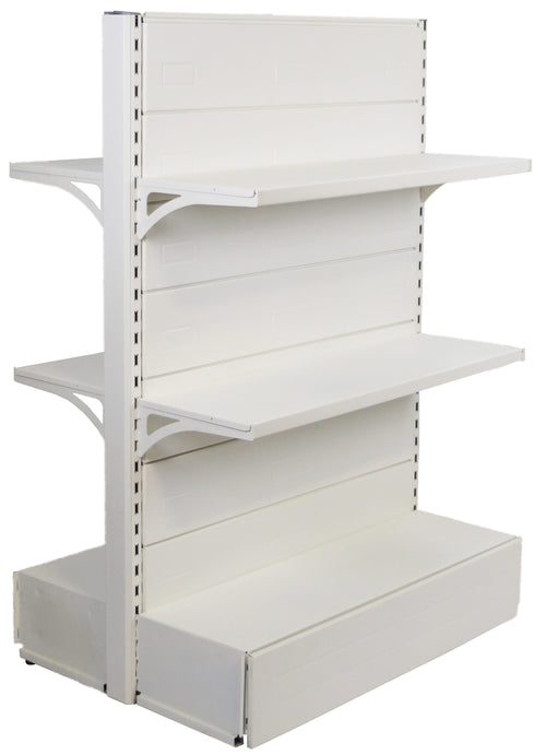 Scaffalatura da negozio a centro stanza colore bianco cm. 100x30x140h