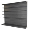 Modulo aggiuntivo scaffale metallico verniciato nero ghisa da negozi di cm. 100x30x200h