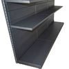 Modulo aggiuntivo scaffale metallico verniciato nero ghisa da negozi di cm. 100x30x200h