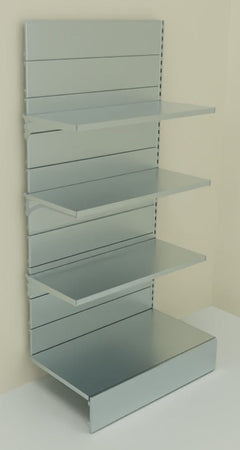 Modulo aggiuntivo scaffalatura metallica zincata per negozi di cm. 100x30x200h