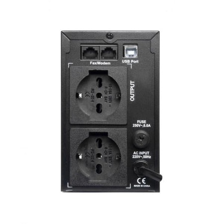 VULTECH UPS1400VA-LFP - GRUPPO DI CONTINUIT LINE INTERACTIVE CON SCHERMO LED E BATTERIA LITIO FERRO FOSFATO - 2 PRESE - 1 USB