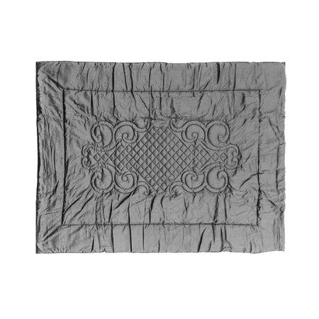 Plaid Arredo 140 x 180 cm in Raso di puro cotone Grigio