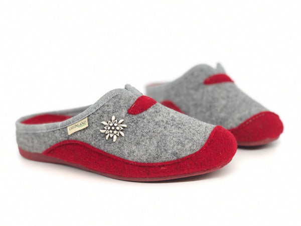 GRUNLAND Ciabatte donna ADRI CI1672 grigio rosso